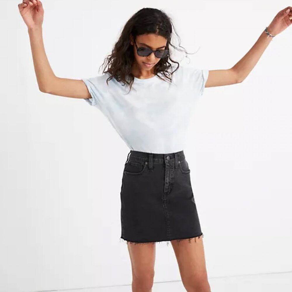 Madewell Black Denim Skirt